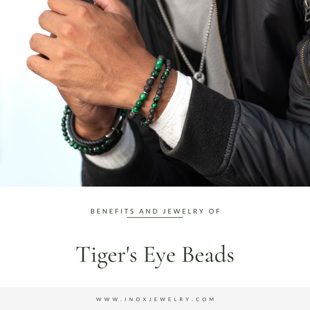 Tiger's Eye Stone/Beads Benefits and Jewelry - INOX Jewelry for Men