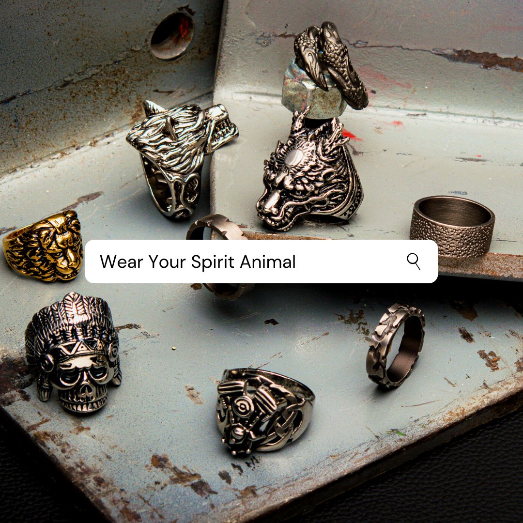 Wear Your Spirit Animal – Animal Rings and Bracelets - INOX Jewelry for Men