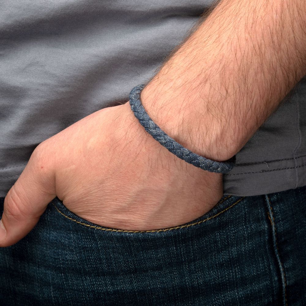 Denim Blue Stainless Steel Bracelet