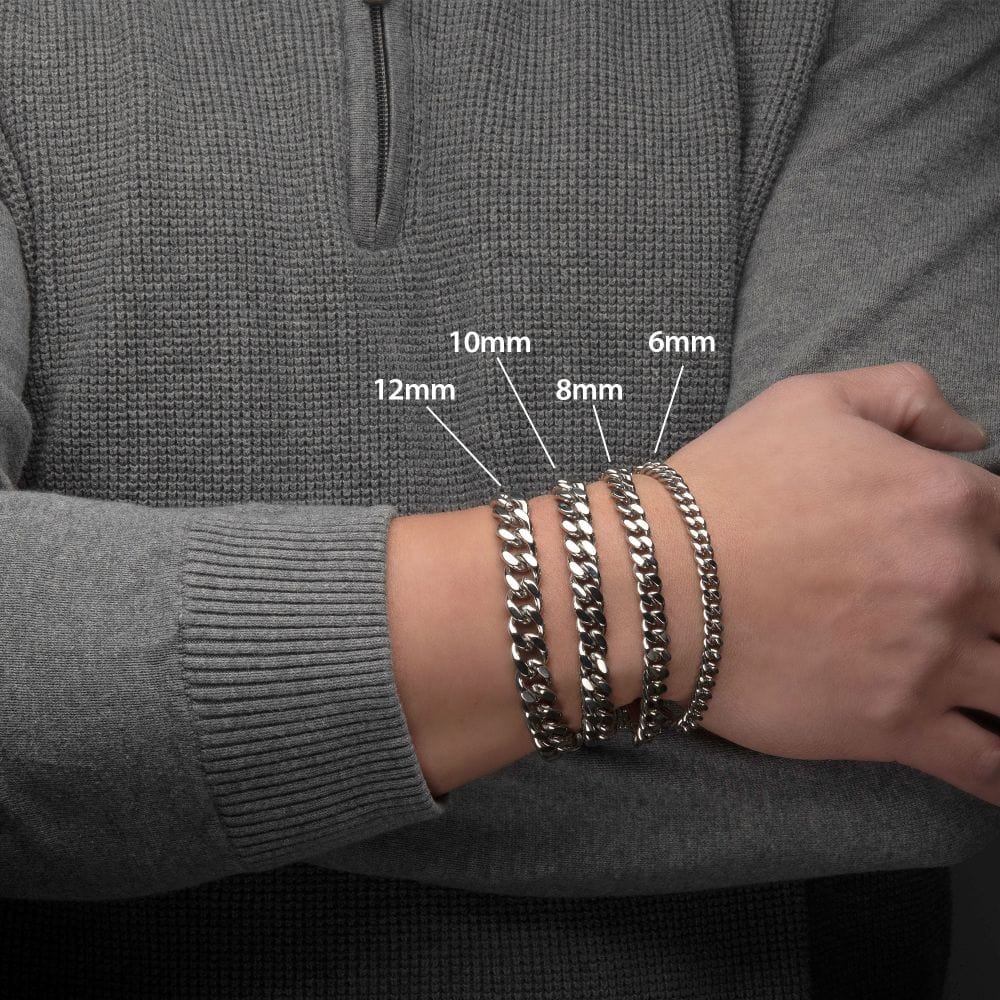 INOX JEWELRY Bracelets 10mm Steel Miami Cuban Chain Bracelet