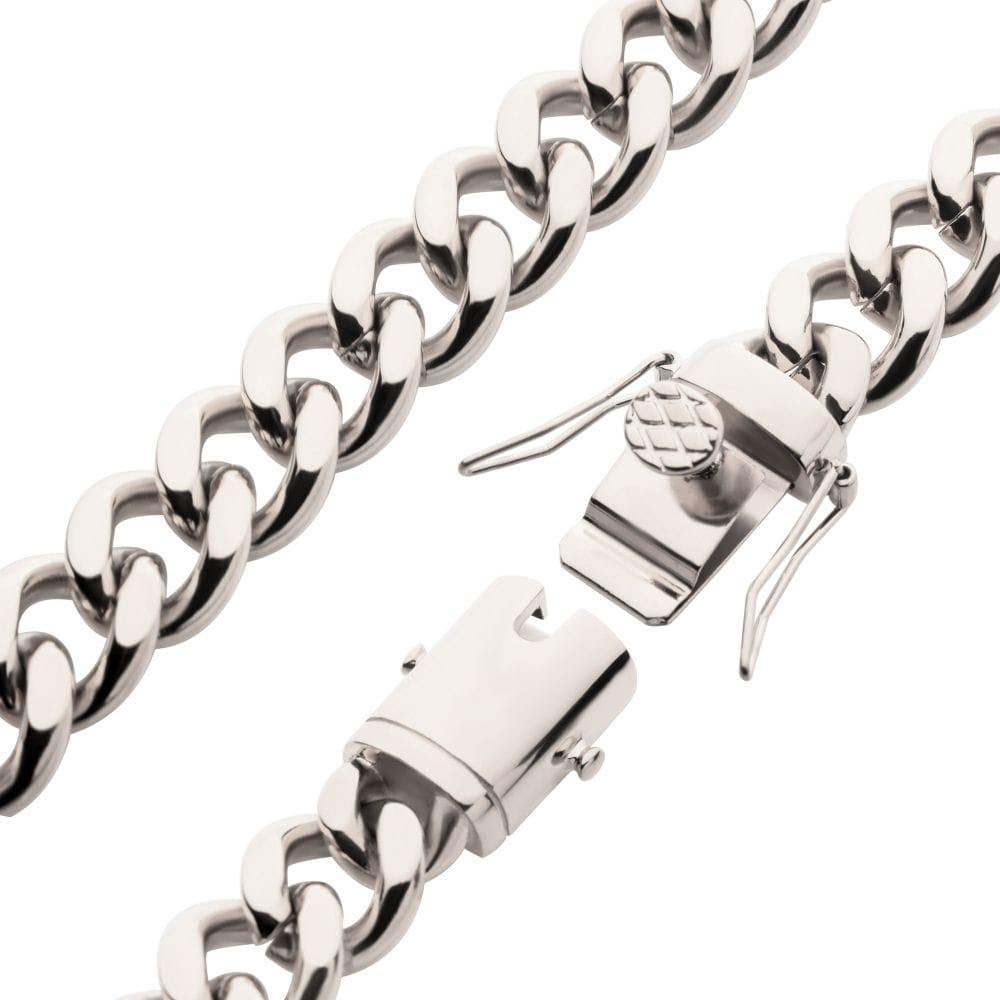 INOX JEWELRY Bracelets 12mm Steel Miami Cuban Chain Bracelet