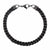 INOX JEWELRY Bracelets Black Stainless Steel 6mm Rounded Franco Chain Bracelet BR11416K