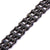 INOX JEWELRY Bracelets Black Stainless Steel Double Motorcycle Chain Adjustable Bracelet BR2080