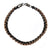 INOX JEWELRY Bracelets Brown and Black Stainless Steel Wheat Chain Bracelet BR82282T