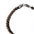 INOX JEWELRY Bracelets Brown and Black Stainless Steel Wheat Chain Bracelet BR82282T