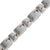 INOX JEWELRY Bracelets Brown and Silver Tone Stainless Steel Link Bracelet BR423