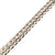 INOX JEWELRY Bracelets High Polished Finish Silver Tone Stainless Steel Double Diamond Cut Spiga Chain Bracelet