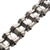 INOX JEWELRY Bracelets Silver Tone Stainless Steel Motorcycle Chain Bracelet BR36915-85