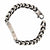 INOX JEWELRY Bracelets Silver Tone Stainless Steel Oxidized Finish Religious Prayer ID Tag Biker Bracelet BR8511GRY