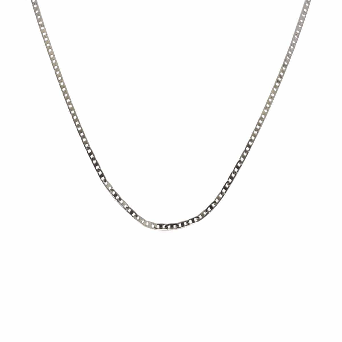 INOX JEWELRY Chains Silver Tone Stainless Steel 2mm Mariner Link Chain