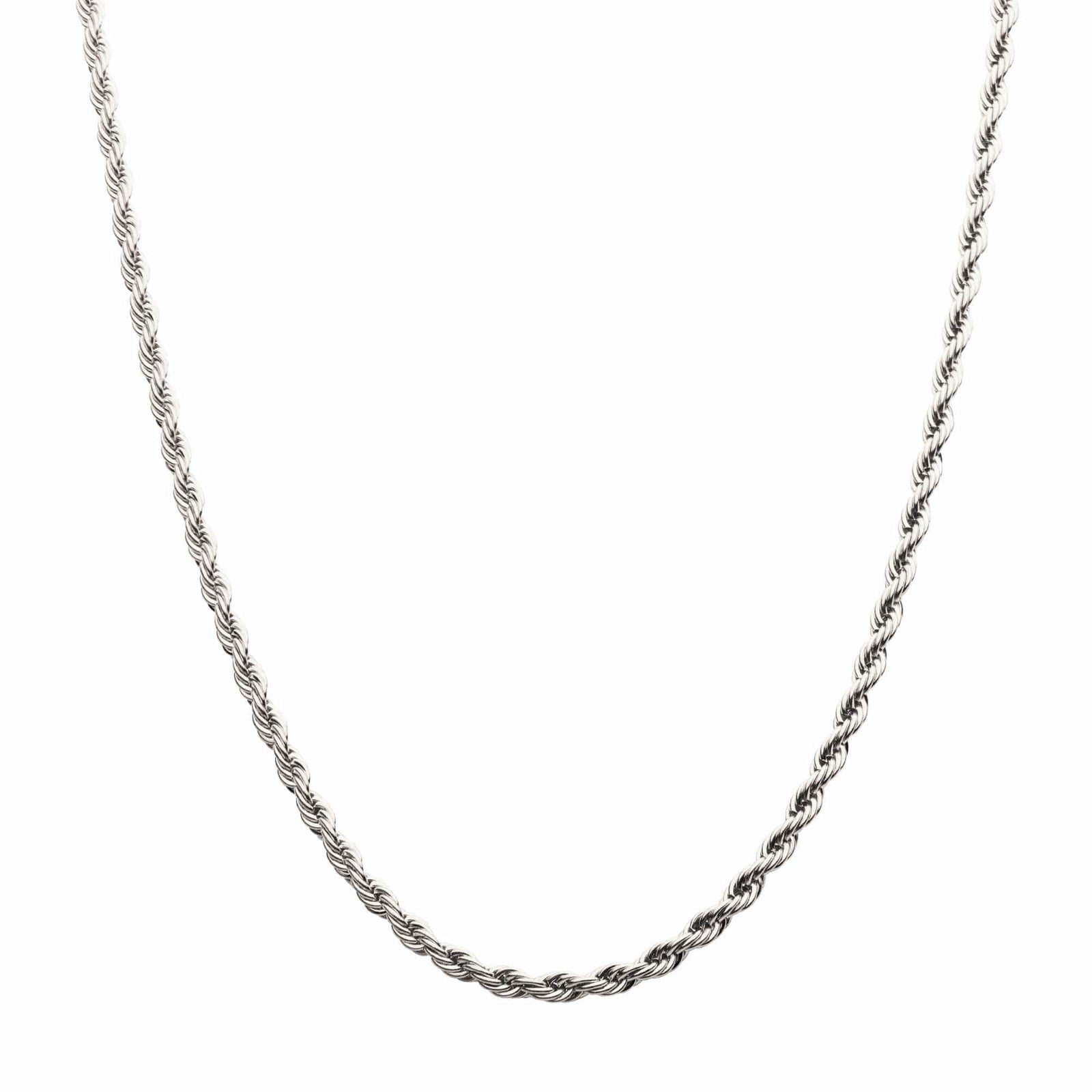 INOX JEWELRY Chains Silver Tone Stainless Steel 6mm Rope Chain