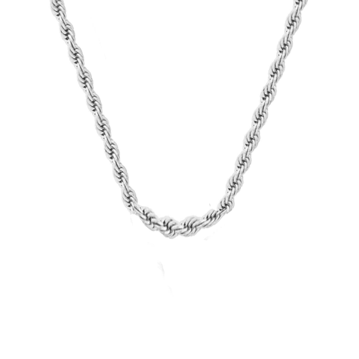 INOX JEWELRY Chains Silver Tone Stainless Steel Polished 3.5mm French Rope Chain