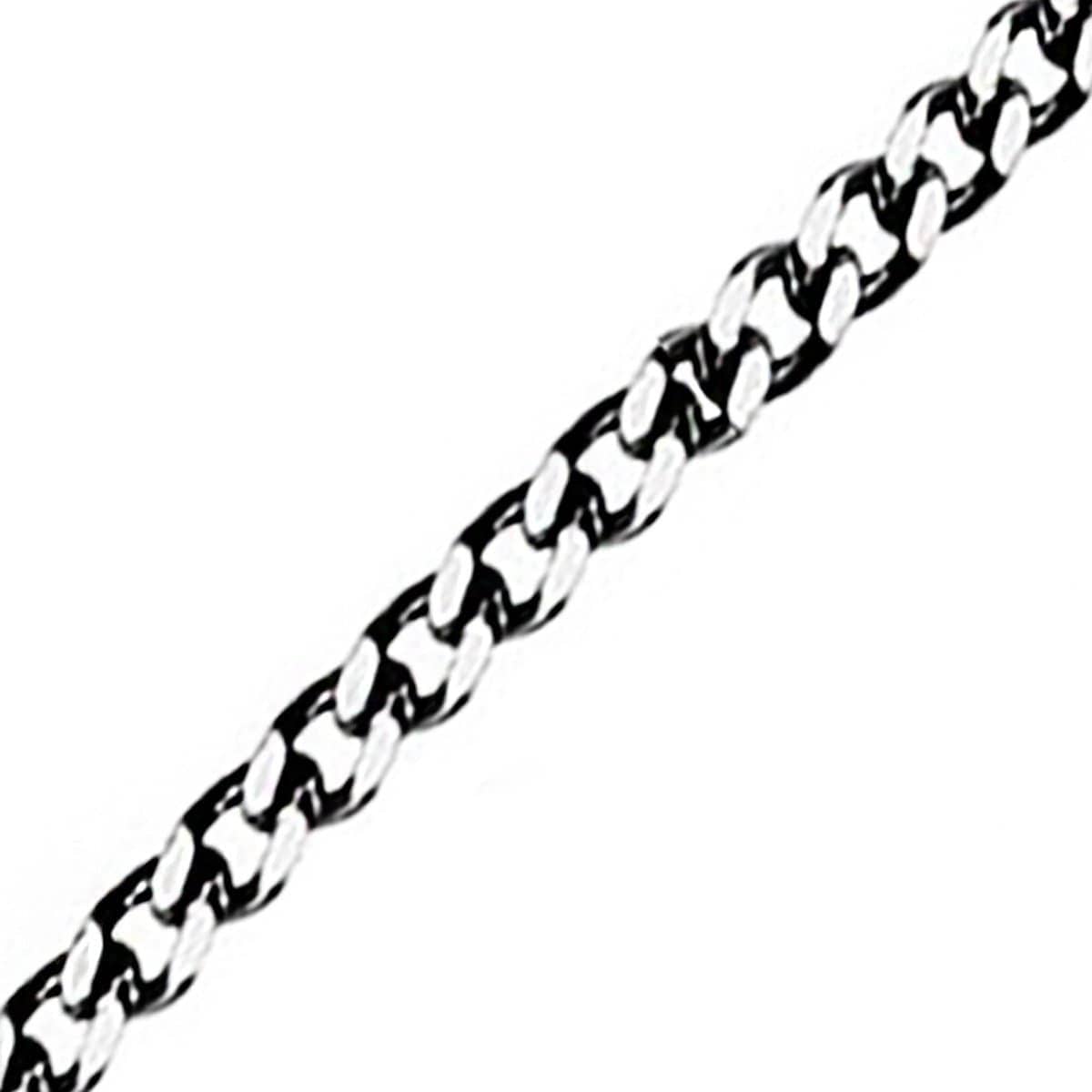 INOX JEWELRY Chains Silver Tone Stainless Steel Polished 5mm Diamond Cut Design Chain