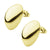 INOX JEWELRY Earrings Golden Tone Stainless Steel Large Oval Dome Studs SSE4813G