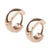INOX JEWELRY Earrings Rose Tone Stainless Steel 9mm Solid Bali SSE11617RG