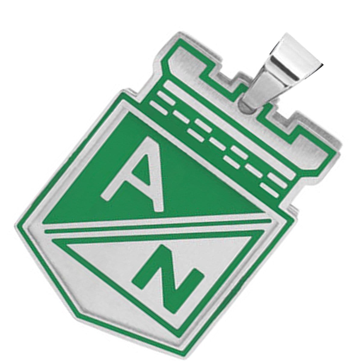 INOX JEWELRY Pendants Green and Silver Tone Stainless Steel Columbian Football Team Small Cut-Out Pendant SLSSP4463