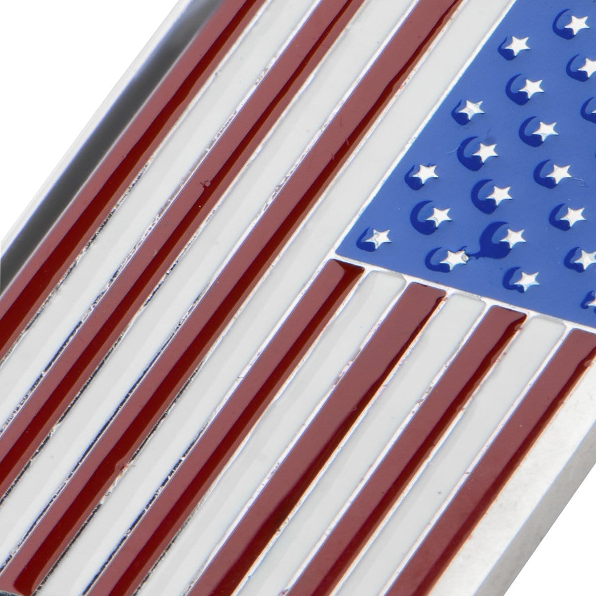 INOX JEWELRY Pendants Silver Tone Stainless Steel Enameled American Flag ID Tag Pendant SSP1030ANK