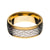 INOX JEWELRY Rings Golden Tone and Silver Tone Stainless Steel Weave Pattern Inlaid Band Ring