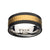 INOX JEWELRY Rings Golden Tone, Black and Silver Tone Stainless Steel Carbon Fiber Hammered Band Ring
