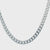 Silver Tone Stainless Steel 4mm Diamond Cut Curb Chain