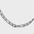 Silver Tone Stainless Steel 7mm Speckled Figaro Chain