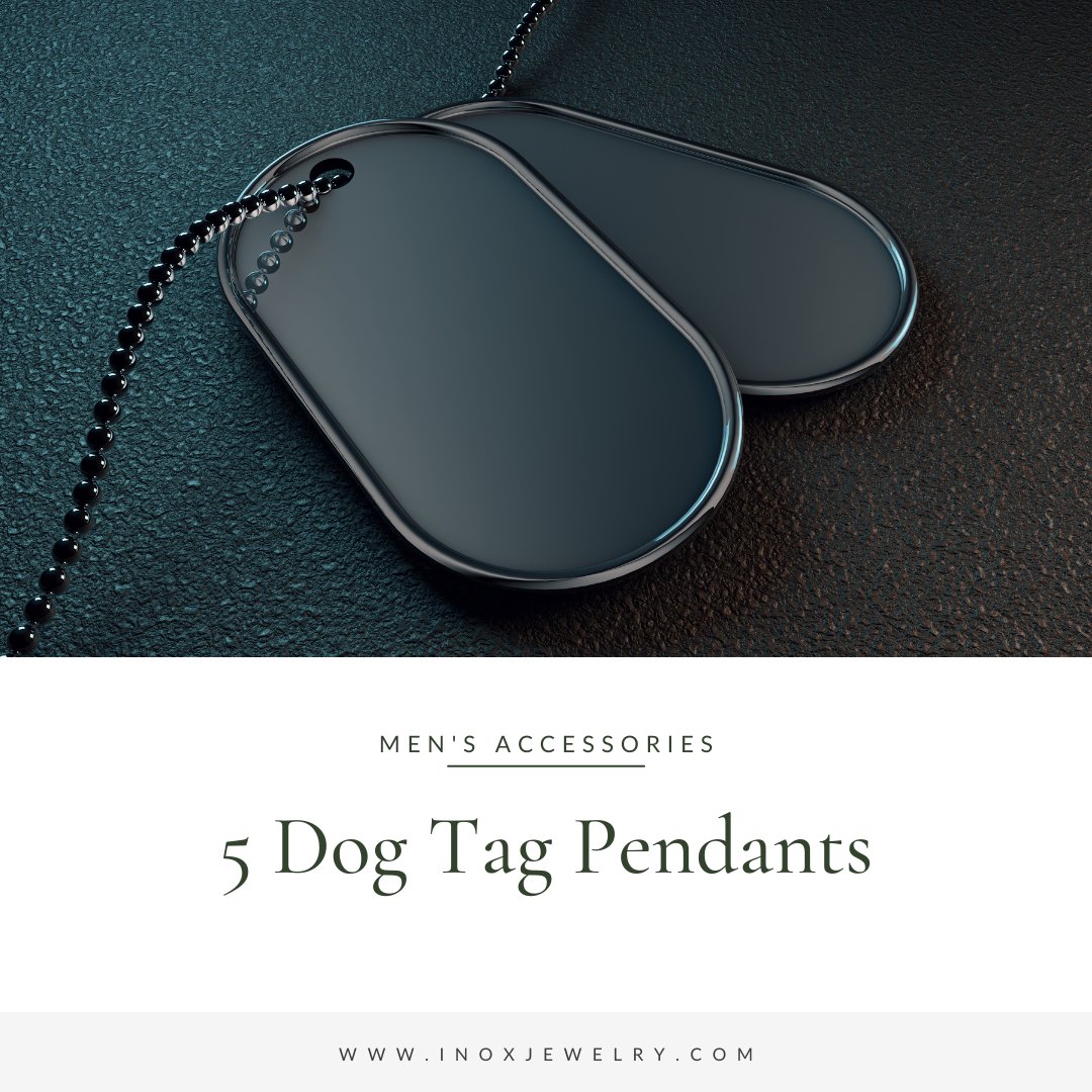 5 Dog Tag Pendants from INOX - Inox Jewelry India