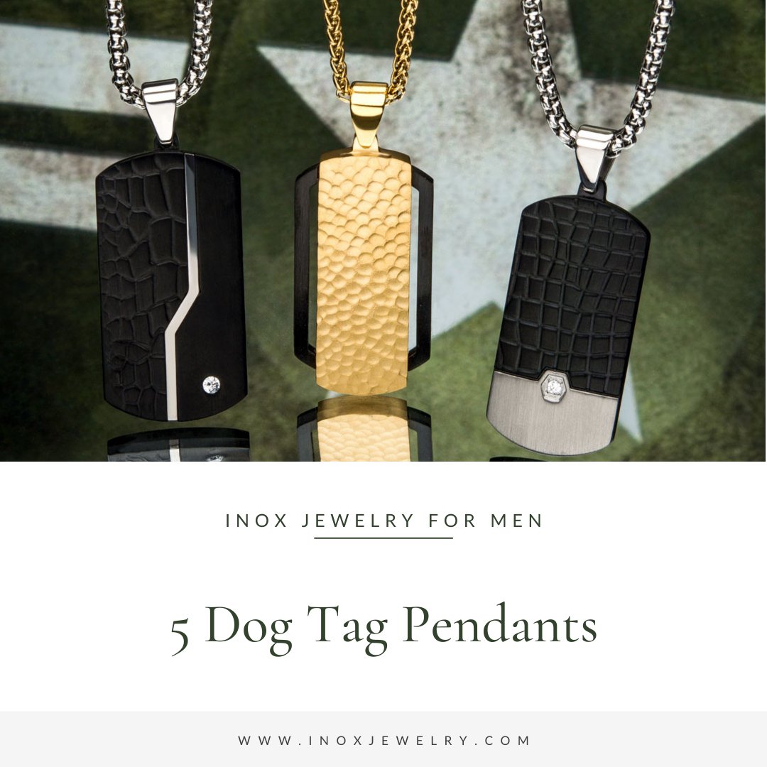 5 Dogtag Pendants from INOX - Inox Jewelry India