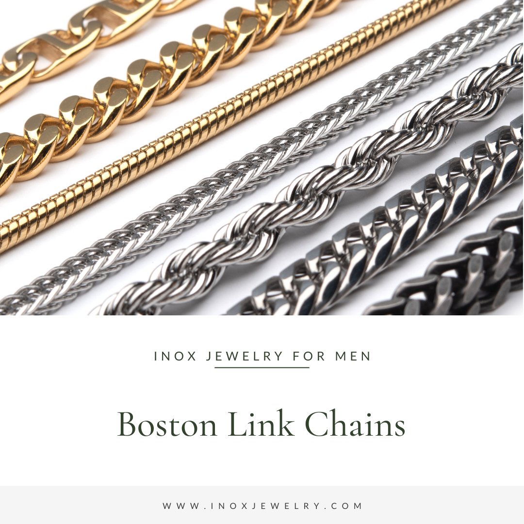 Boston Link Chains from INOX - INOX Jewelry for Men