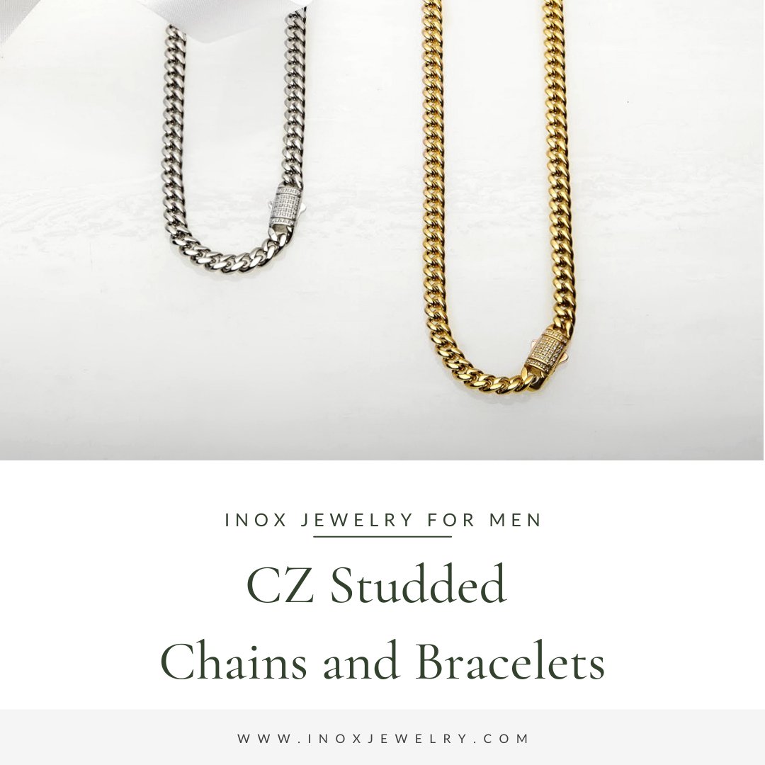 CZ Studded Chains and Bracelets: Why You Should Rock Them and Eye-Catching Options to Consider - INOX Jewelry for Men