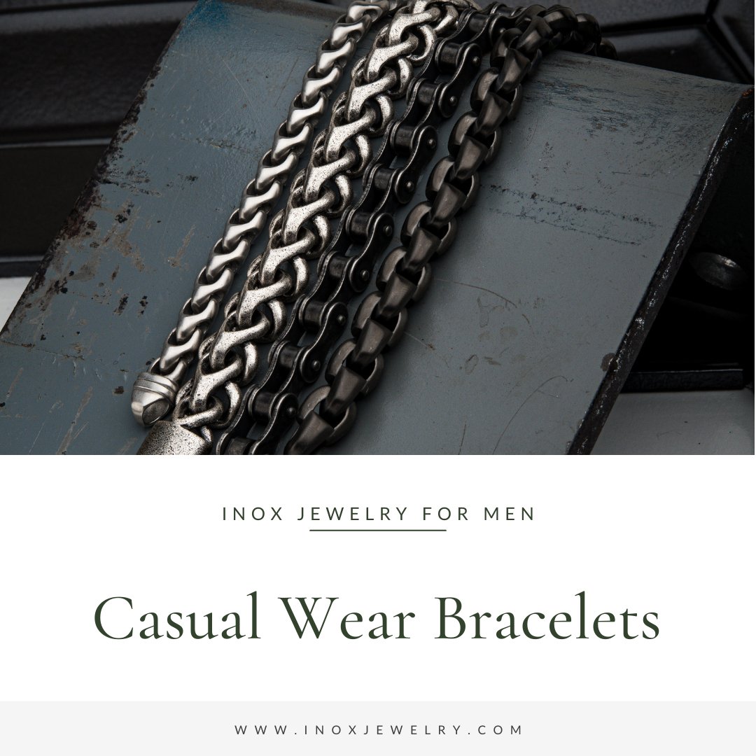 Five Casual Wear Bracelets from INOX - INOX Jewelry for Men