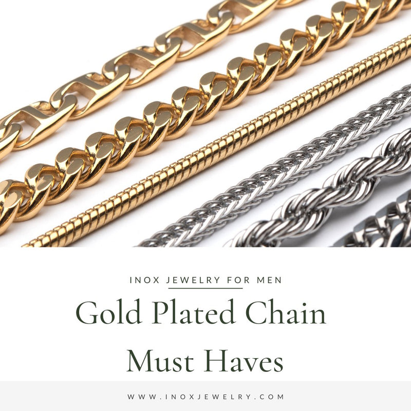 Gold Polished Chains Must-Haves - INOX Jewelry for Men