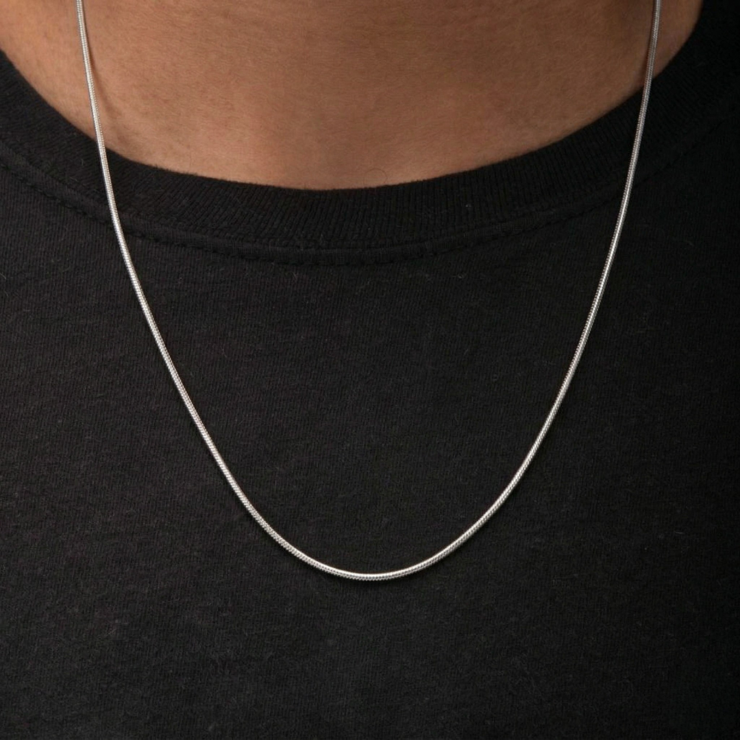Stylish Silver Stainless Steel 1mm Snake Chain