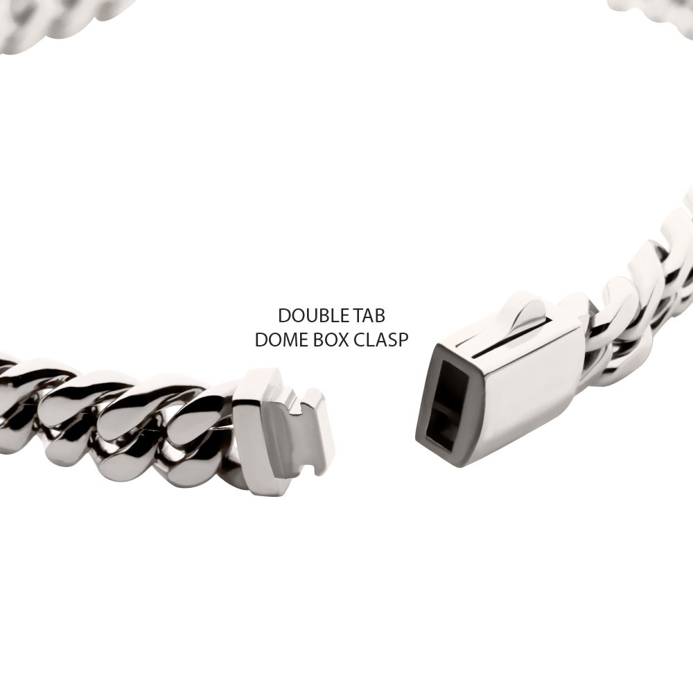 6mm High Polished Stainless Steel Heavy Miami Cuban Chain Bracelet