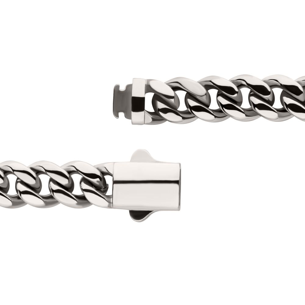 6mm High Polished Stainless Steel Heavy Miami Cuban Chain Bracelet