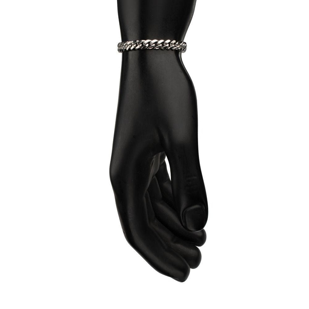 6mm High Polished Stainless Steel Heavy Miami Cuban Chain Bracelet