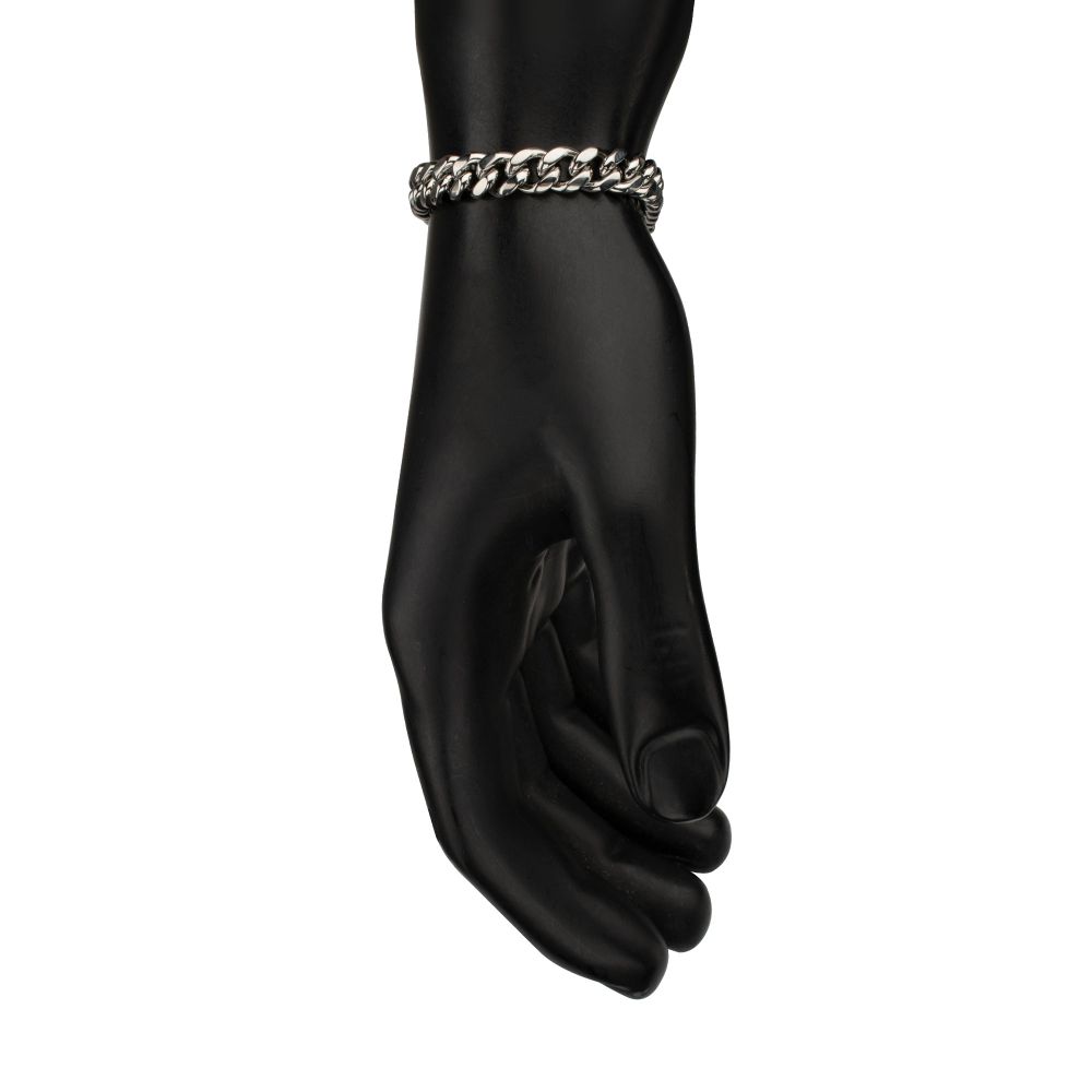 8mm High Polished Stainless Steel Heavy Miami Cuban Chain Bracelet