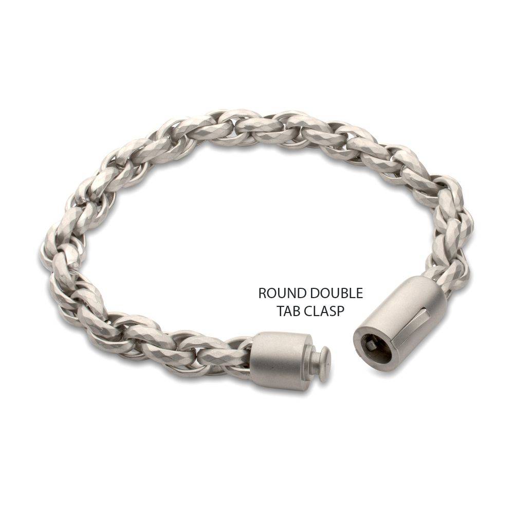 8mm Stainless Steel Rope Chain Bracelet with Matte Finish