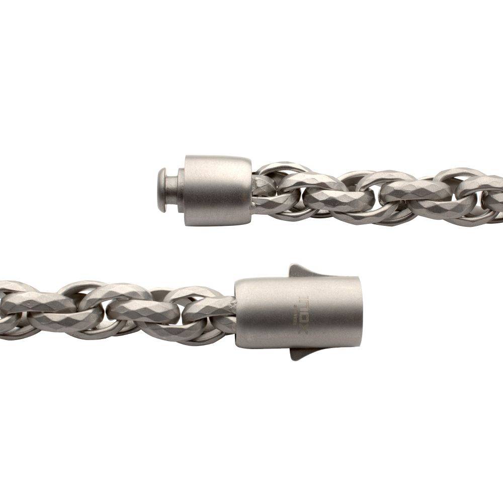 8mm Stainless Steel Rope Chain Bracelet with Matte Finish