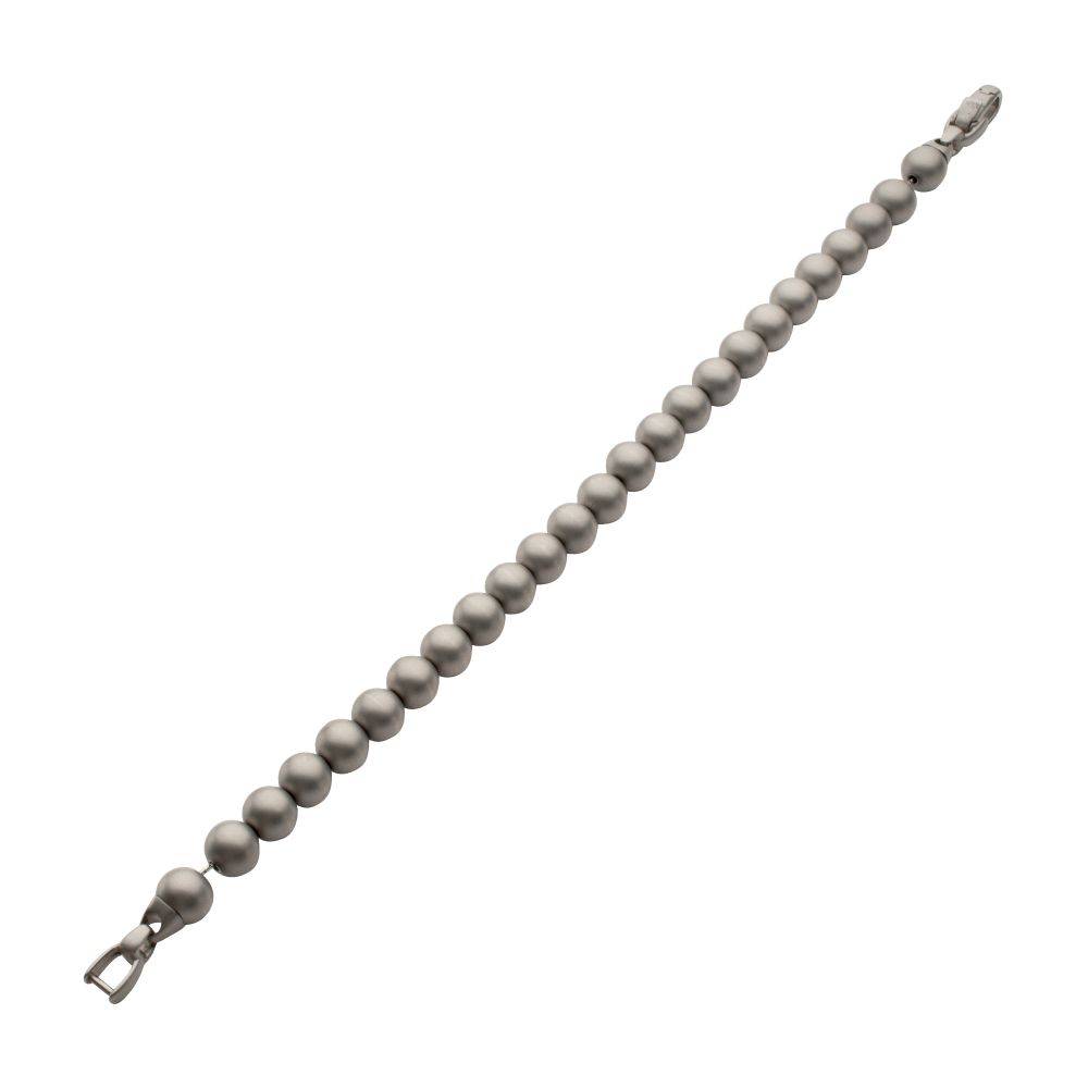 8mm Matte Steel Bead Bracelet