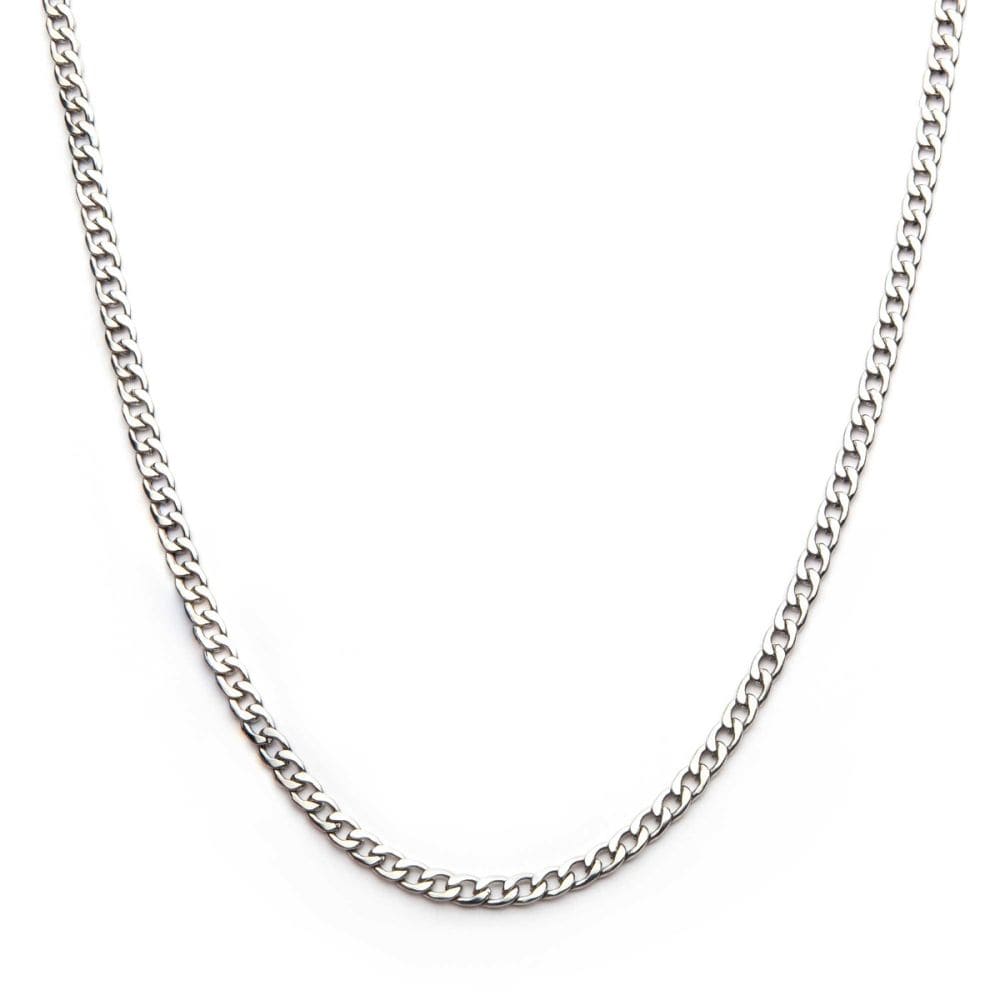 INOX JEWELRY Accessories 6mm Steel Classic Curb Chain Necklace