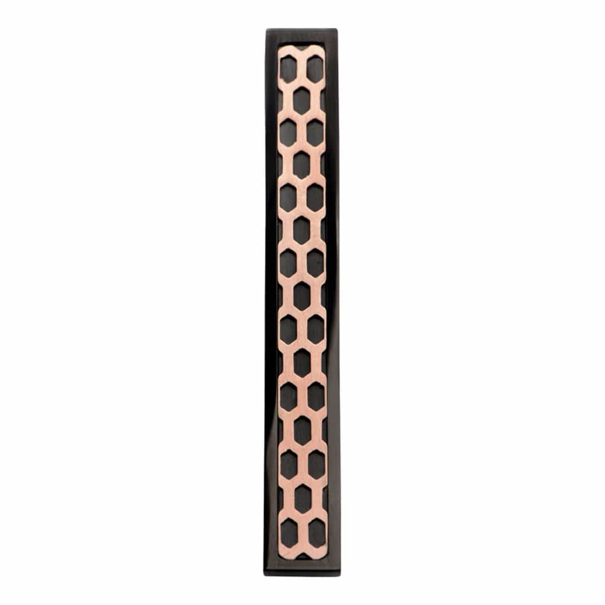 INOX JEWELRY Accessories Black & Rose Gold Stainless Steel Car Grille Tie Bar SSTC14442
