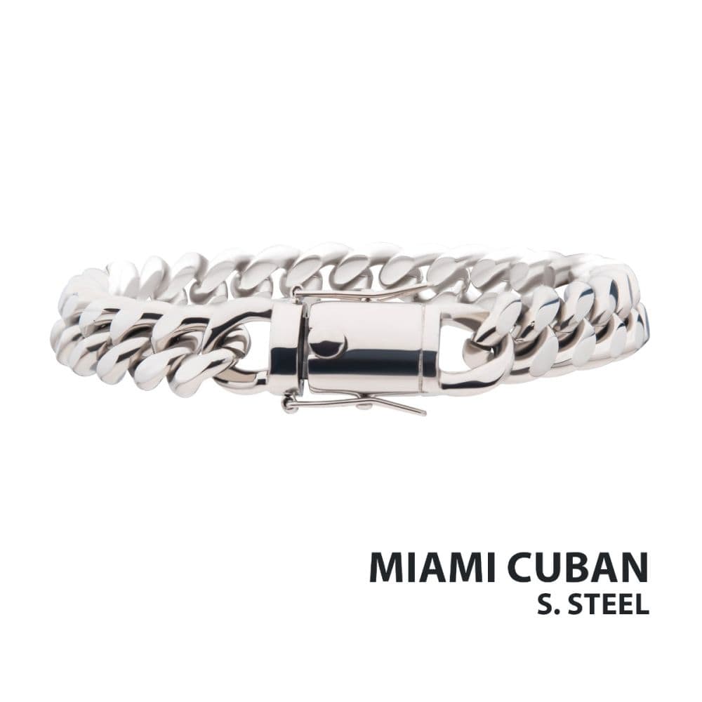 INOX JEWELRY Bracelets 10mm Steel Miami Cuban Chain Bracelet