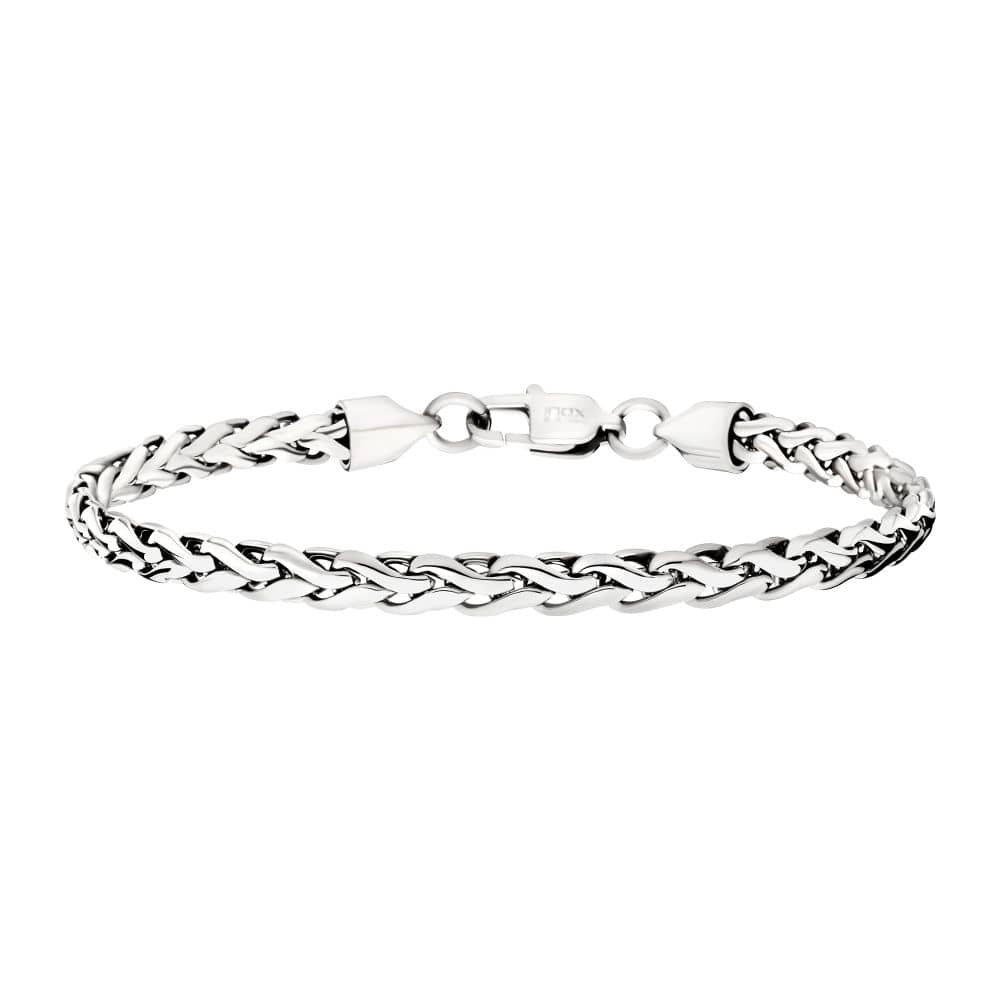 INOX JEWELRY Bracelets 5mm High Polished Finish Stainless Steel Spiga Chain Bracelet