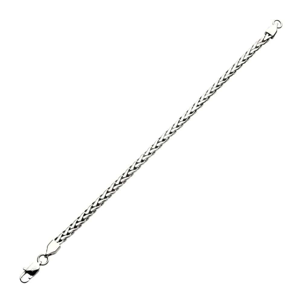 INOX JEWELRY Bracelets 5mm High Polished Finish Stainless Steel Spiga Chain Bracelet