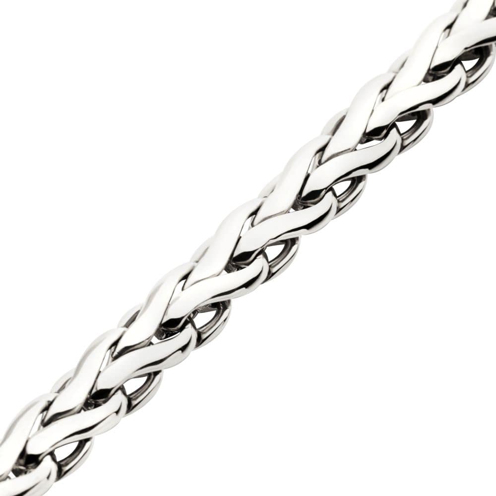 INOX JEWELRY Bracelets 5mm High Polished Finish Stainless Steel Spiga Chain Bracelet