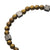 INOX JEWELRY Bracelets Antique Silver Tone Brass Block with Golden Hematite Bead Bracelet BR319GDHM-S