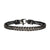INOX JEWELRY Bracelets Antiqued Black Tone Stainless Steel Double Diamond Cut Spiga Chain Bracelet