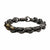 INOX JEWELRY Bracelets Antiqued Golden Tone and Silver Tone Stainless Steel Oxidized Finish Detailed Curb Chain Link Bold Bracelet BR2238
