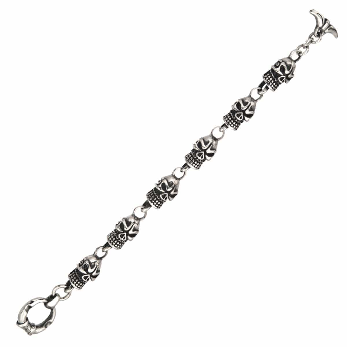 Buy Stainless Steel Large Skull Toggle Bracelet Online - Inox