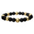 INOX JEWELRY Bracelets Black and Golden Molten Lava Bead Bracelet BR128LAVAGK